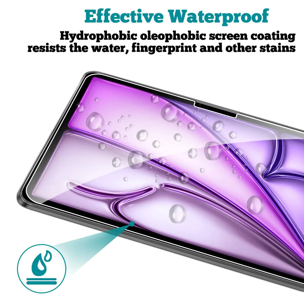 2Pcs Tempered Glass Screen Protector For ipad Pro Air 13 11 2024 M4 M2 Air 5 4 Pro 12.9 11 M3 2025 Film