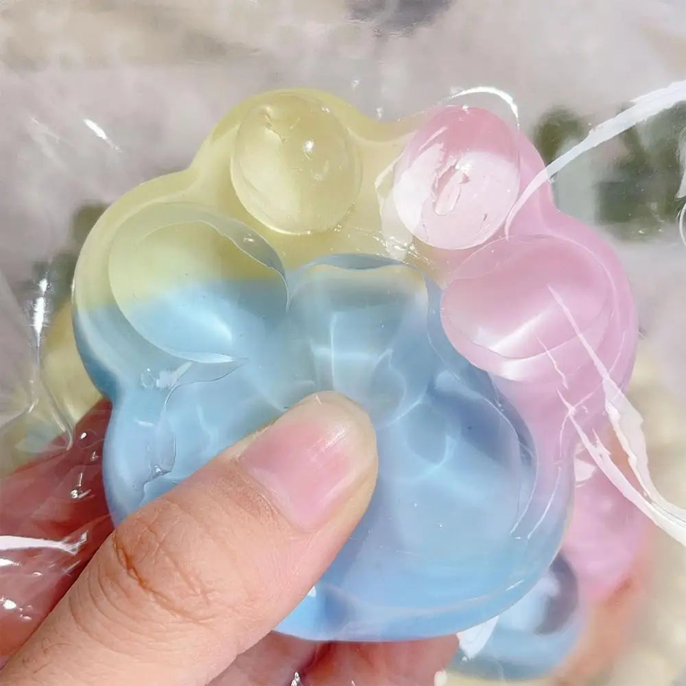 Cat Paw Squeeze Toy  Large Squeeze Cat Paw Toys Silicone PVC  Toys Sticky Soft Pinching  Decompressing Toy for Stress Relief