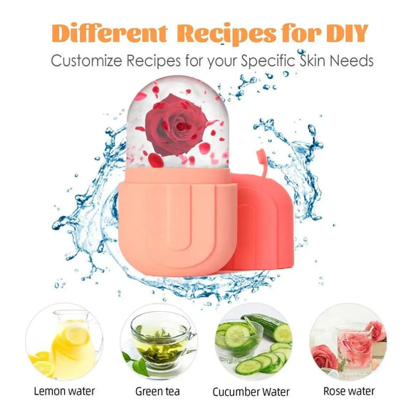 Silicone Ice Roller for Face Reusable Beauty Skin Care Tools Facial Massager Face Lifting Contouring Ice Mold Eyes and Neck