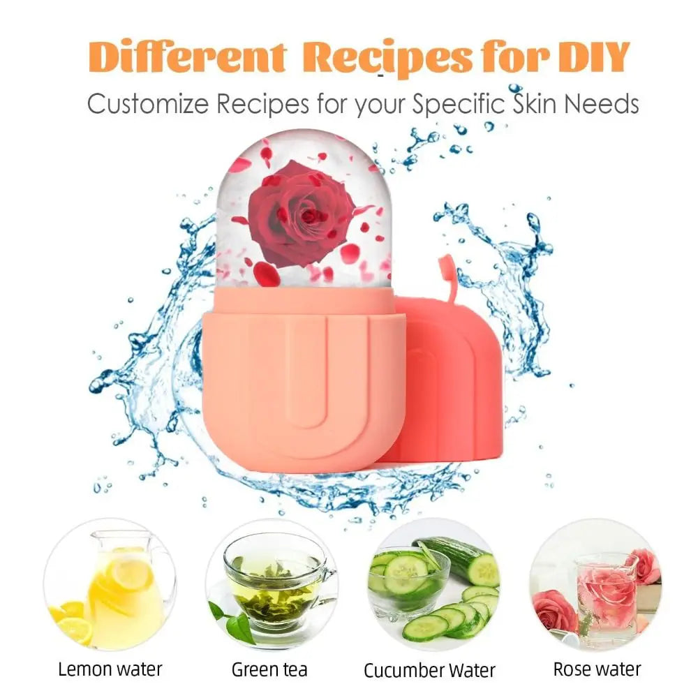 Silicone Ice Roller for Face Reusable Beauty Skin Care Tools Facial Massager Face Lifting Contouring Ice Mold Eyes and Neck
