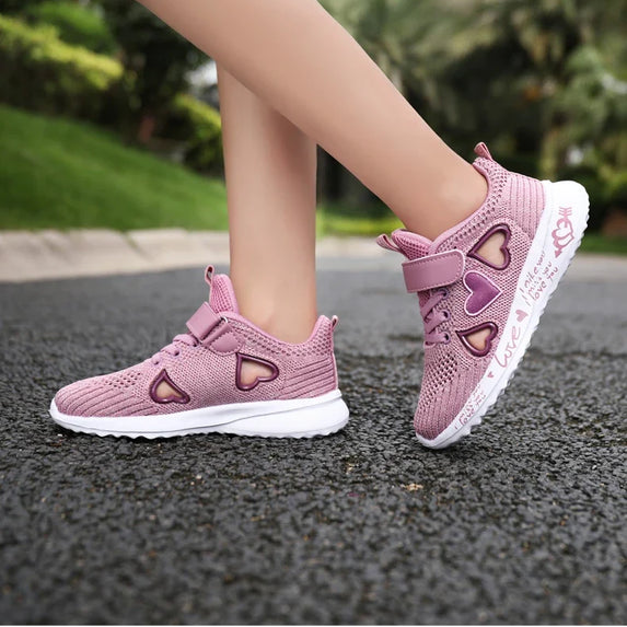 Girls Casual Shoes Light Mesh Sneakers Kids Summer Children Spring Autumn Tenis Cute Sport Cartoon Female Running Sock Footwear