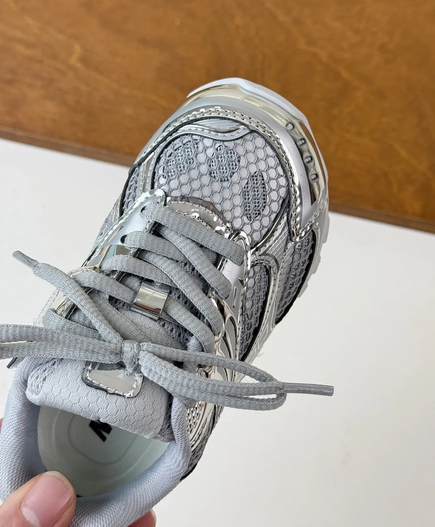 2025 Spring Toddler Kid Breathable Orbit Metallic Rubber Mesh Sneaker Children Casual Fashion Shoe Boy Girl Sports Walking Shoes