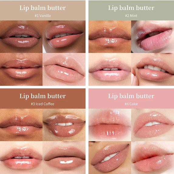 Summer Lip Balm Moisturizing Mirror Lip Gloss Lip Vanilla Mint Iced Coffee Cake Smell Lipstick Transparent Lip Oil  Makeup