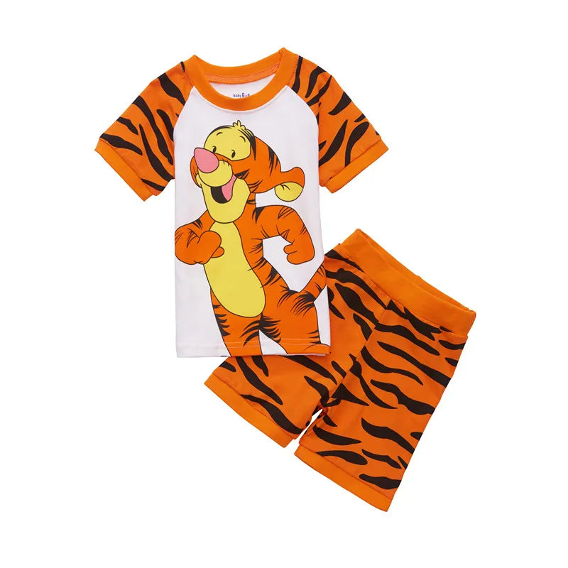 Hot Summer Pyjamas Suit Bass Lightyear Tigger Woody Alien kids Sleepwear Boys Pijamas Cotton Nightwear Clothes Pajamas Sets