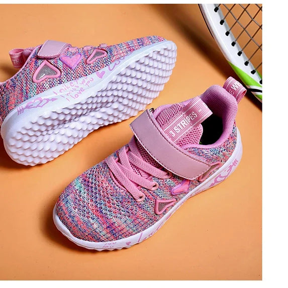 Girls Casual Shoes Light Mesh Sneakers Kids Summer Children Spring Autumn Tenis Cute Sport Cartoon Female Running Sock Footwear