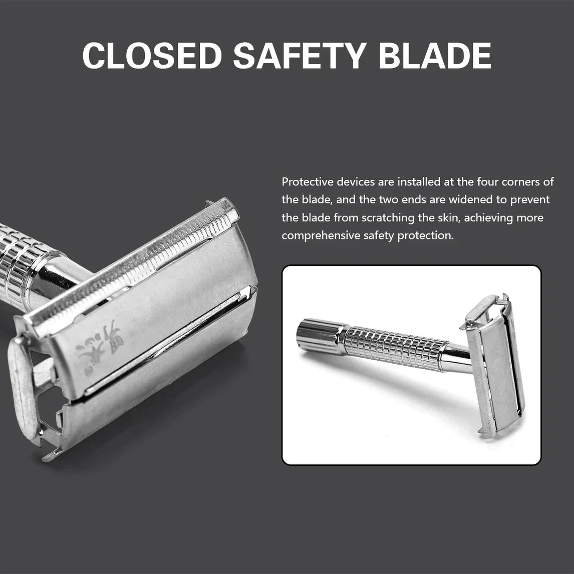 Double Edge Safety Razor for Unisex Safety Razor with a Delicate Box Holder With Blade Professional Barber Styling Accessories