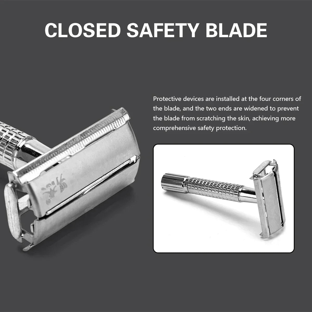 Double Edge Safety Razor for Unisex Safety Razor with a Delicate Box Holder With Blade Professional Barber Styling Accessories