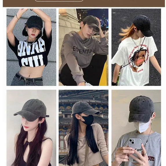 Fashion Solid Baseball Caps for Men Cap Streetwear Style Women Hat Snapback Casual Cap Casquette Dad Hat Hip Hop Cap