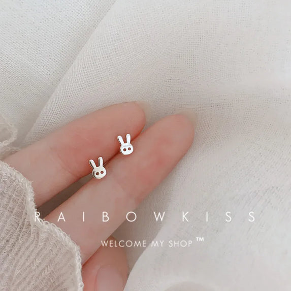 925 Silver Needles Silver Color Mini Star Heart Butterfly Stud Earrings for Women Hypoallergenic Daily Wear Ear Girls Pierc Gift