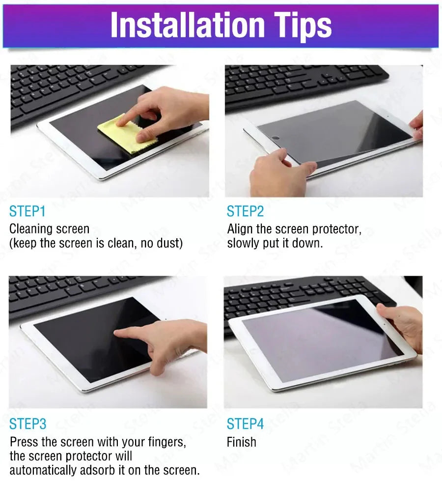 2Pcs Tempered Glass Screen Protector For ipad Pro Air 13 11 2024 M4 M2 Air 5 4 Pro 12.9 11 M3 2025 Film