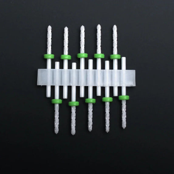 10pcs Ceramic Nail Drill Bits Set Milling Cutter for Manicure Drills Electric Nail Files Cuticle Remove Nail File Art Tools
