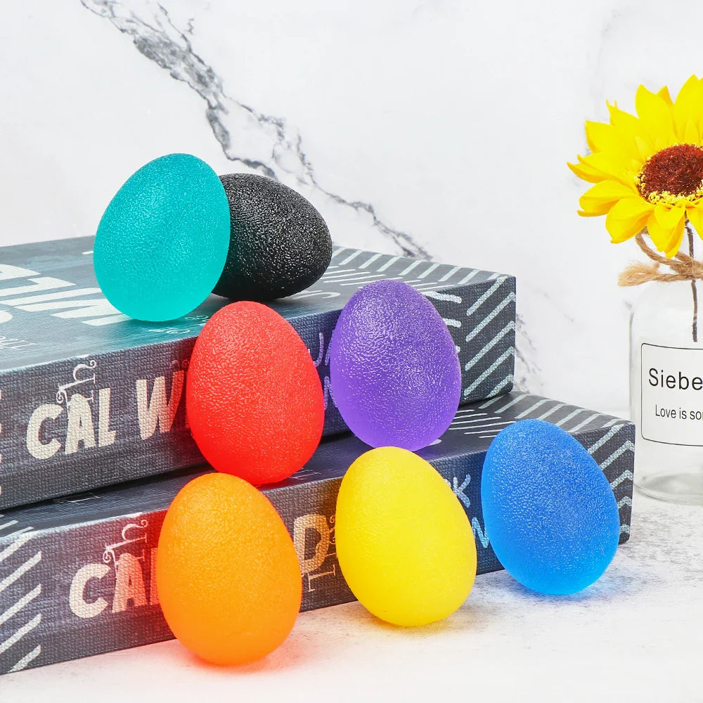 Silicone Ball Hand Grip Strength Trainer Adults Kids Wrist Rehab Therapy Stress Relief Finger Resistance Exercise Squeezer