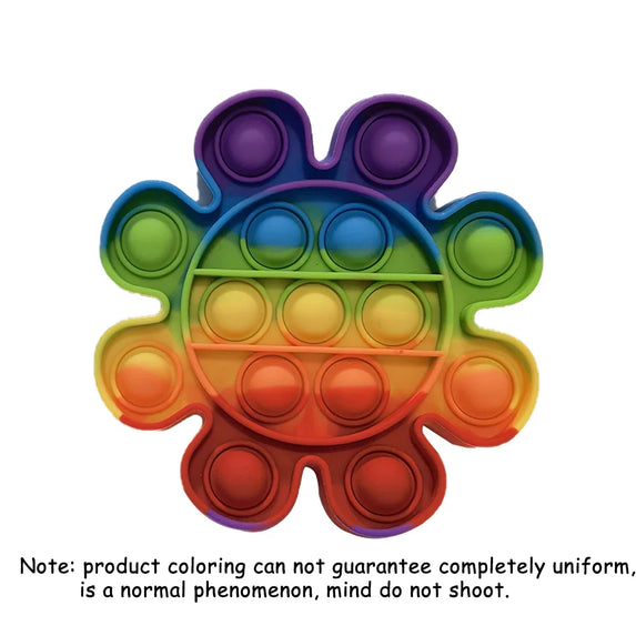 Silicone Rubber Anti Anxiety Stress Relief Push Pop Bubble Rainbow Pumpkin Ghost Fidget Toys Squeeze The Toy for Kids Adults