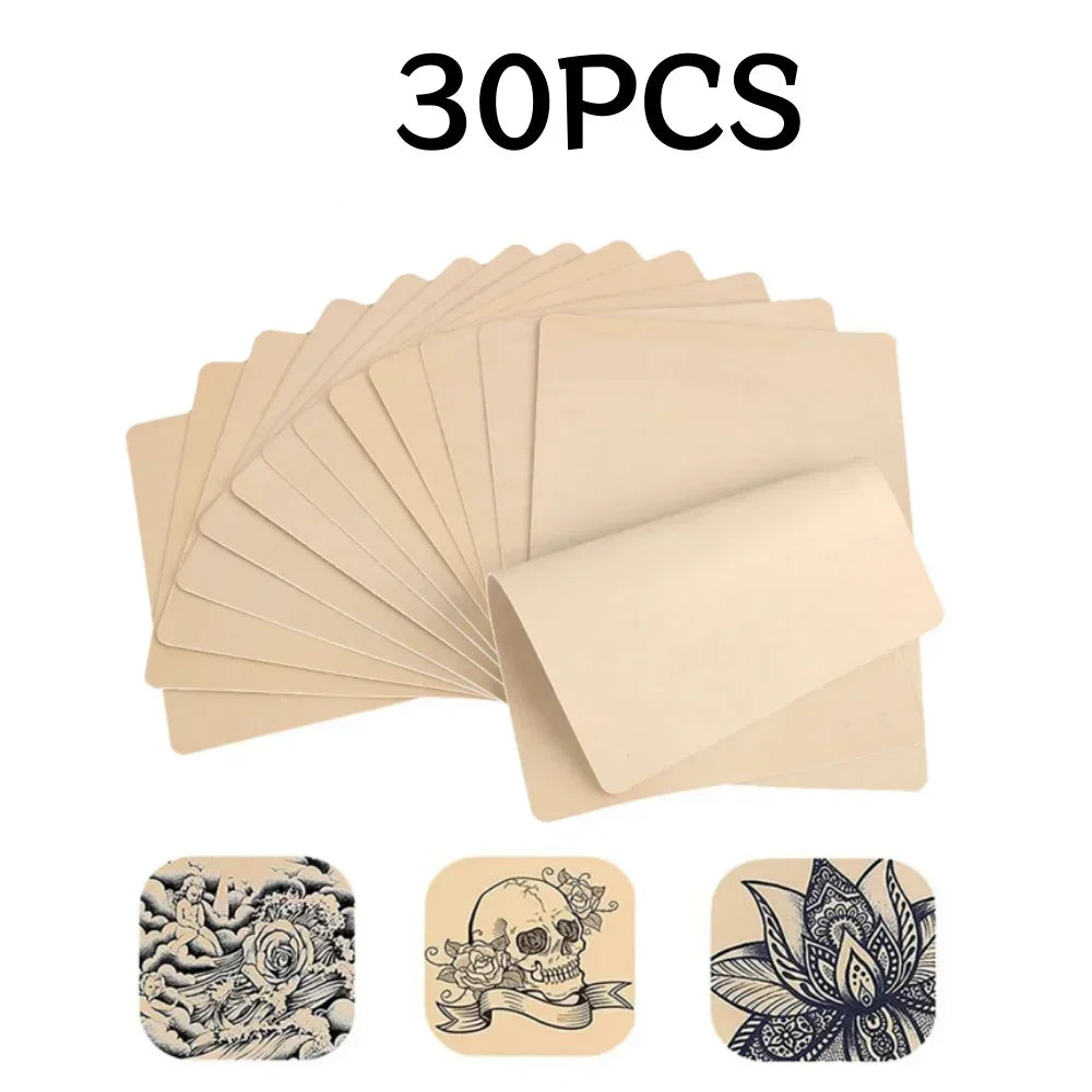 1-100PCS Tattoo Blank Practice Skin Eyebrow Paint Double Side Synthetic Leather Pink Tattoo Beginner Fake Skin Exercise Tool