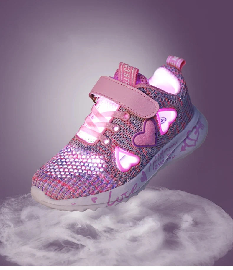 Girls Casual Shoes Light Mesh Sneakers Kids Summer Children Spring Autumn Tenis Cute Sport Cartoon Female Running Sock Footwear