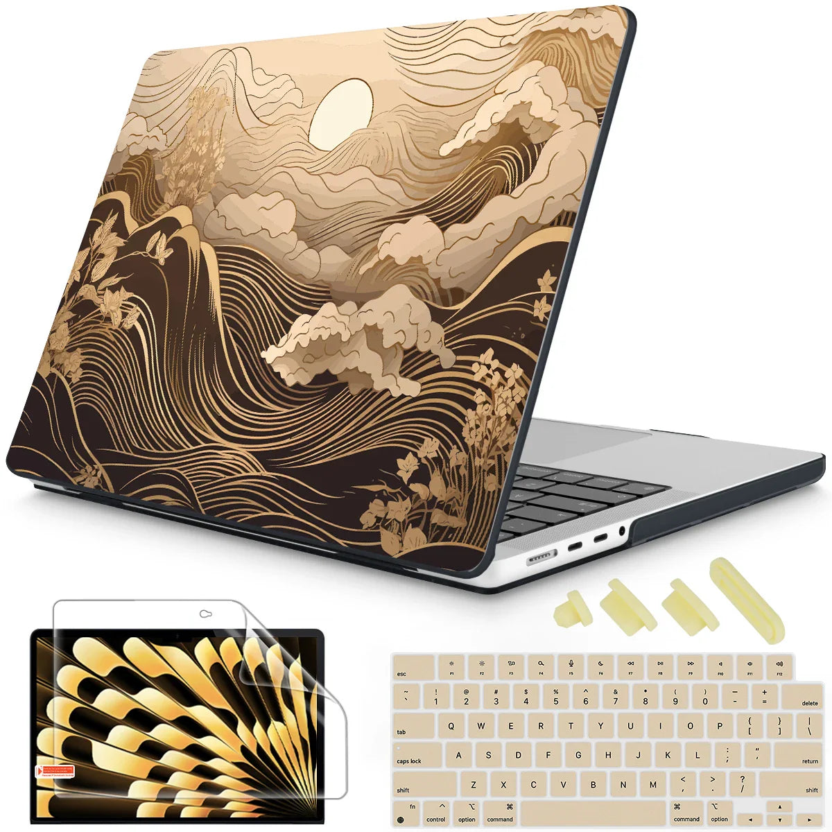 Unique Traditional Hard case for Macbook 2025 M4 A3240 Pro 14 16 M3 2024 M2 Air 13 A2681 Air 15 A2941 2023 Pro 13 A2338 M1 A2337