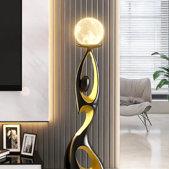 Home Art Decor,Light Luxury, Creative Living Room, TV Cabinet, Floor Decorative, Resin Abstract Sculpture, Housewarming Gift