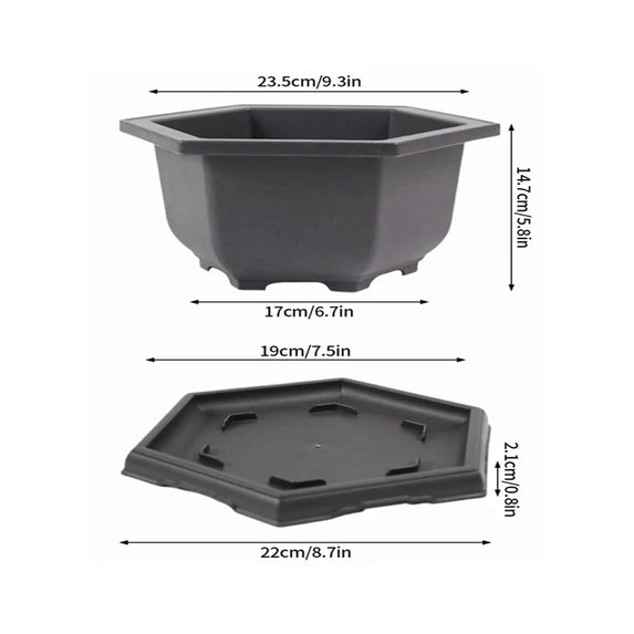 Flowerpots Imitation Purple Clay Succulent Plants Pots Outdoor Garden Landscape Bonsai Pot Trays Rectangular Square Planter