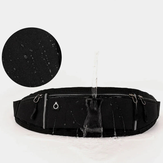 Running Waist Bag Lightweight Waterproof Reflective Strip Waist Fanny Pack Gym Sport Running Waist Pack Adjustable Elastic Strap