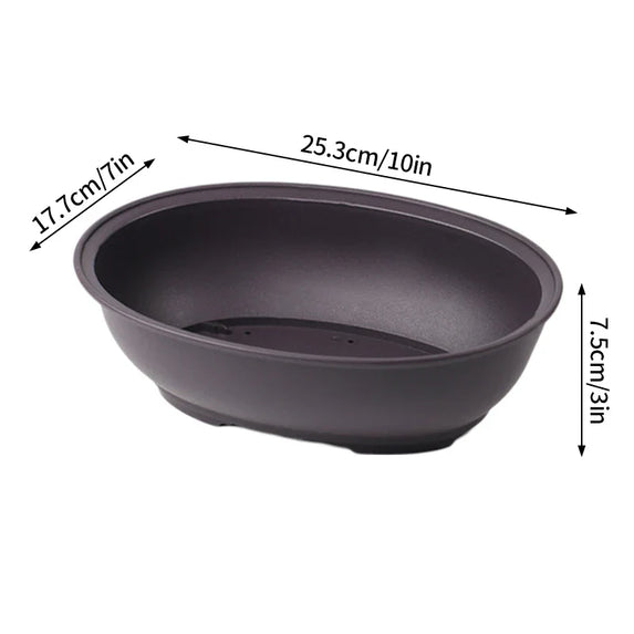 Flowerpots Imitation Purple Clay Succulent Plants Pots Outdoor Garden Landscape Bonsai Pot Trays Rectangular Square Planter