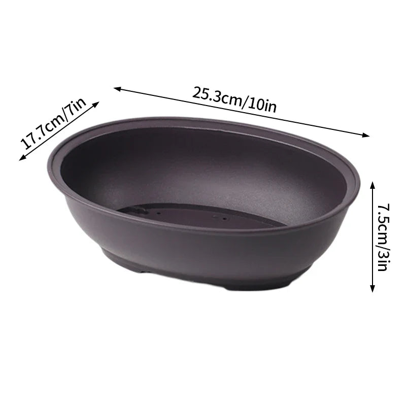 Flowerpots Imitation Purple Clay Succulent Plants Pots Outdoor Garden Landscape Bonsai Pot Trays Rectangular Square Planter