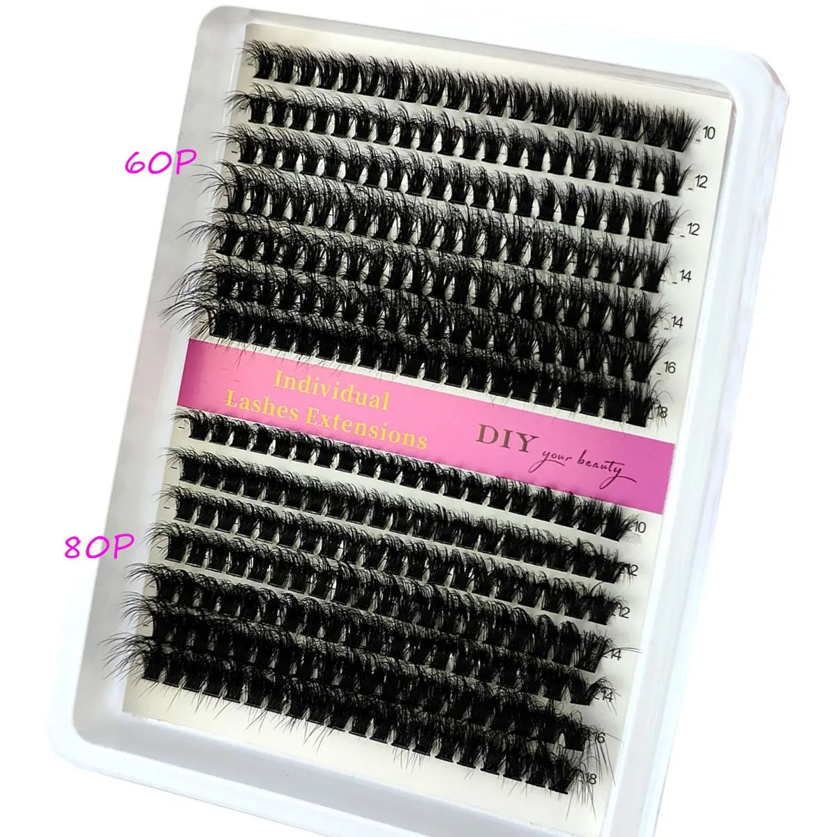 14 Rows 5D Fluffy Cluster Lashes 40D60D/80D/100D Thick Eyelash CC/D/DD Curl 10-18mm Mix Individual Lashes DIY Lash Extensions