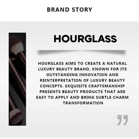 Hourglass Makeup Brush- No.20 Vanish Seamless Finish Foundation Brush Soft Fiber Hair Fashion Design Single Face Brush