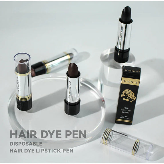 Instant One-time Hair Dye Pen To Cover White Hair, Lipstick Style Hair Dye, Black Temporary Hair Dye Hair Color Modify Cream 4g