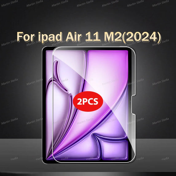 2Pcs Tempered Glass Screen Protector For ipad Pro Air 13 11 2024 M4 M2 Air 5 4 Pro 12.9 11 M3 2025 Film