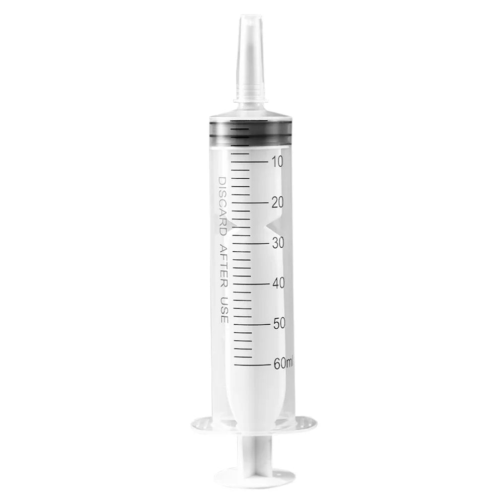 20-150ml Measuring Syringe Glue Filling Plastic Syringe Nutrient Sterile Without Needle Watering Refilling for Animal Feeding