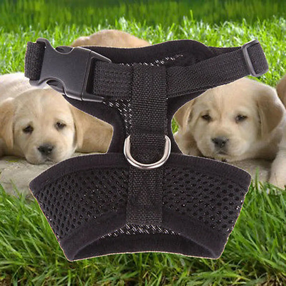 Dog Puppy Breathable Mesh Harness Vest Adjustable Chest Strap Leash Pet Supplies for Dogs Puppy Collar Cat Pet Dog Chest Strap