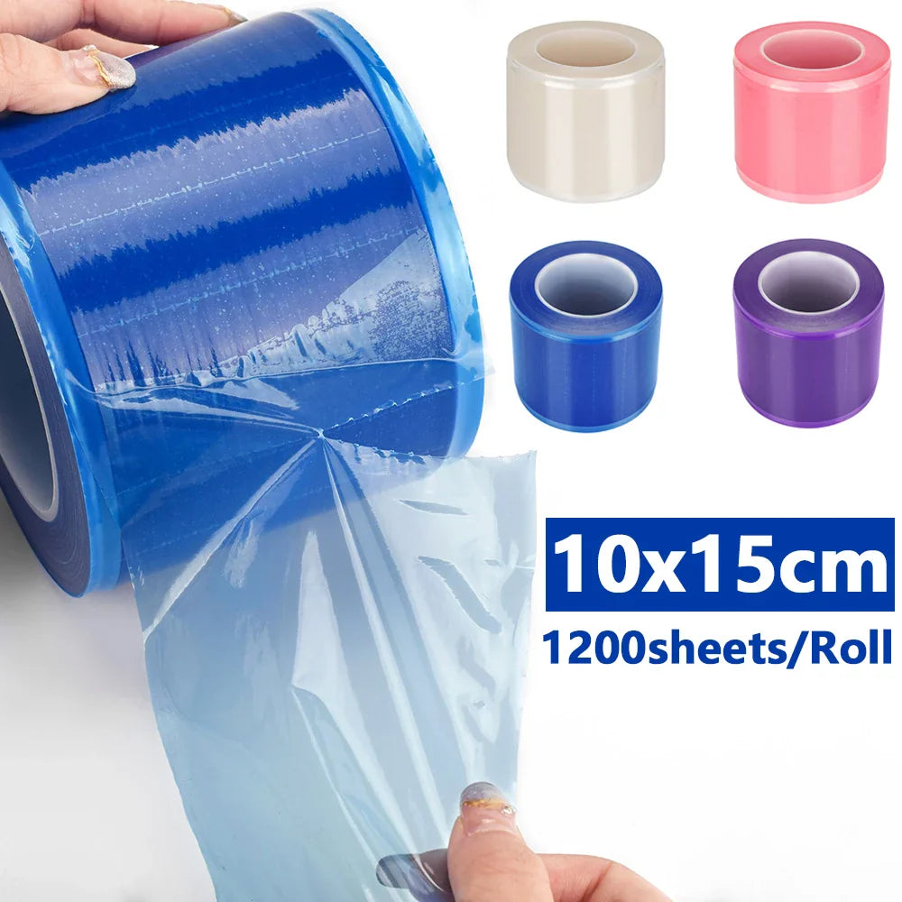 1200pcs/Roll Tattoo Film Accessories Waterproof Anti-Fouling Disposable Tattoo Protective Barrier Film Sticker 10x15CM