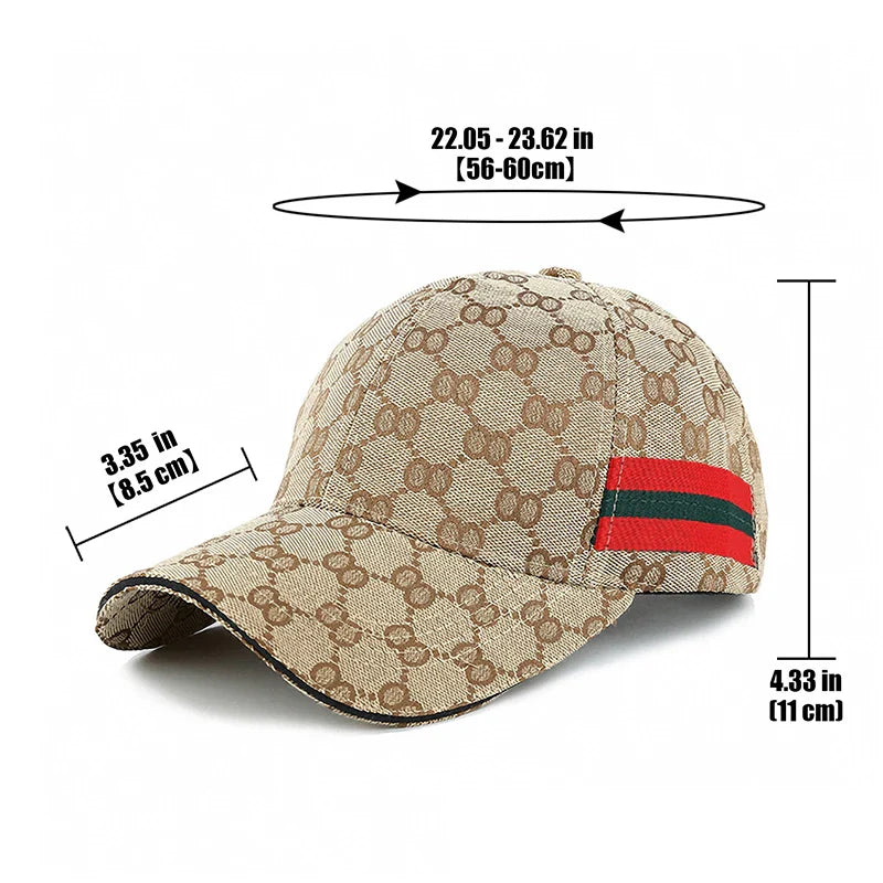 New Fashion Trend Red Green Stripe Black Baseball Cap Classic Men Women Outdoor Casual Sport Trucker Hat Dad Hats
