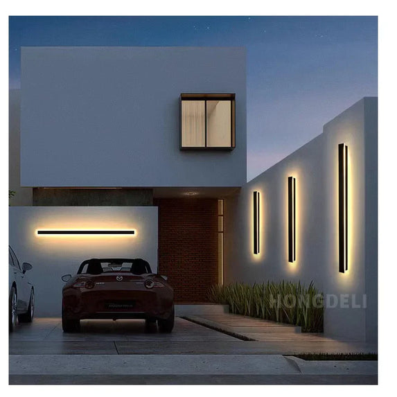 Waterproof outdoor wall light LED long wall light IP65 aluminum Garden villa porch decorative light 110V 220V outdoor  lighting