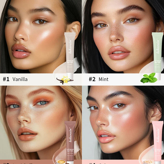 Summer Lip Balm Moisturizing Mirror Lip Gloss Lip Vanilla Mint Iced Coffee Cake Smell Lipstick Transparent Lip Oil  Makeup