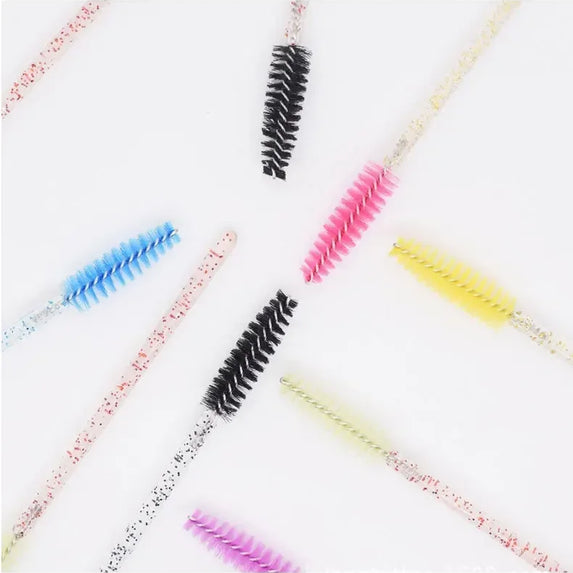 Wholesale 100PCS Mascara Spoolies Disposable Eyelash & Eyebrow Brushes for Salon, Extension & Makeup eyelash extension supplies