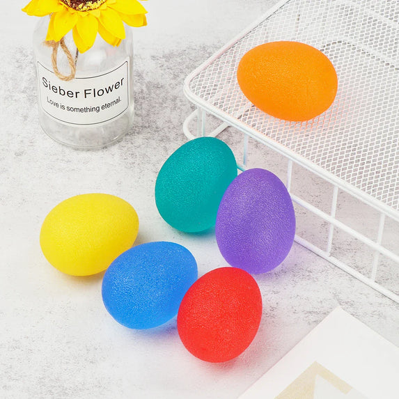 Silicone Ball Hand Grip Strength Trainer Adults Kids Wrist Rehab Therapy Stress Relief Finger Resistance Exercise Squeezer