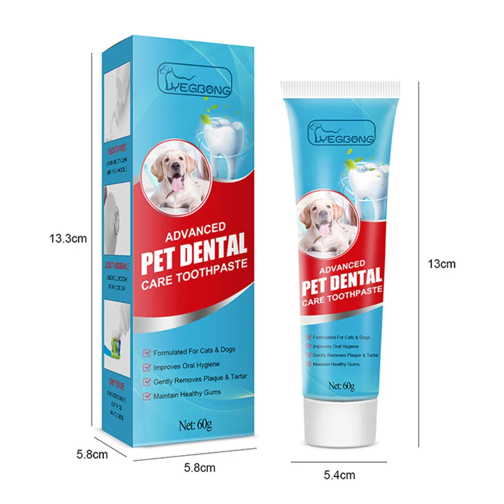 60g Cat Edible Toothpaste Remove Tartar Puppy Kitten Dog Cat Toothpaste Teeth Cleaning Dog Cat Edible Toothpaste Pet Accessories