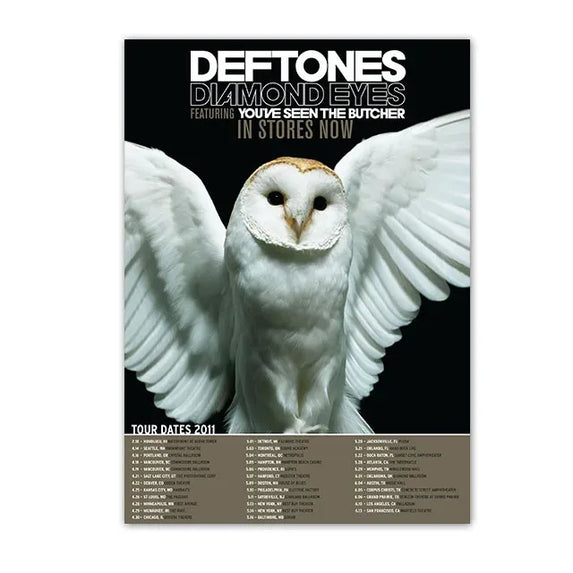 Retro Band Deftones Poster Aesthetics Classic Music Album Canvas Painting Wall Art Pictures Prints Home Decor Fans Gift Unframed
