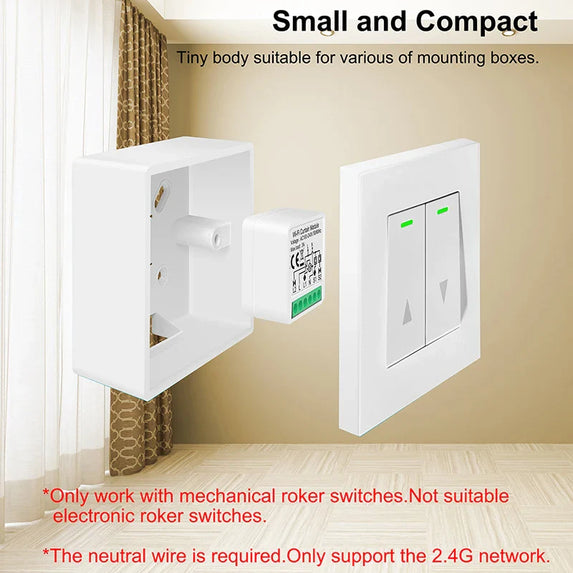Tuya Smart WiFi ZigBee Curtain Module Blinds Roller Shutter Electric Motor Smart Curtain Switch Works with Alexa Google Home