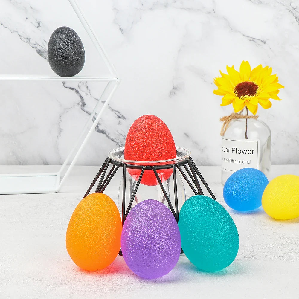 Silicone Ball Hand Grip Strength Trainer Adults Kids Wrist Rehab Therapy Stress Relief Finger Resistance Exercise Squeezer