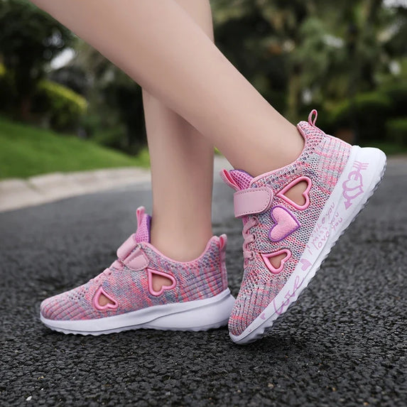 Girls Casual Shoes Light Mesh Sneakers Kids Summer Children Spring Autumn Tenis Cute Sport Cartoon Female Running Sock Footwear