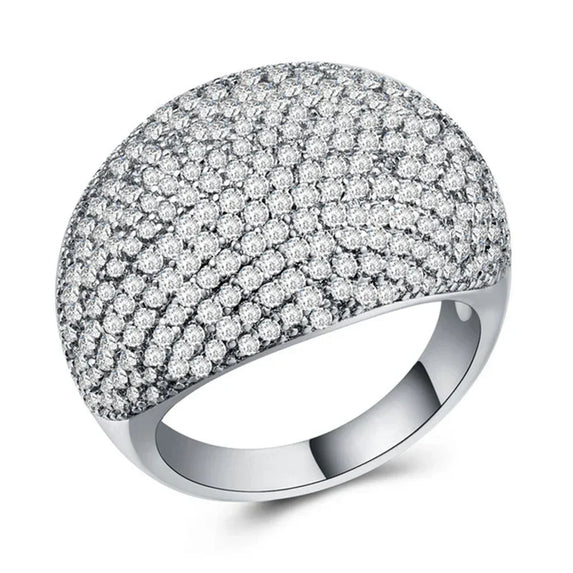 Ofertas Hip Hop Style Trendy Men Women Rings Copper Ring Iced Out Bling Pave Cubic Zirconia Geometry Ring Charms