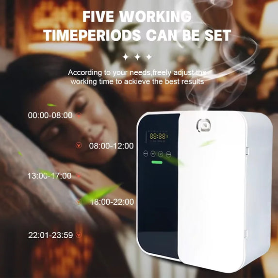 Wall Mounted Aroma Diffuser500ML Commercial Hotel Fragrance Machine Bar KTV Automatic Waterless Essential Oil Nebulizer Diffuser
