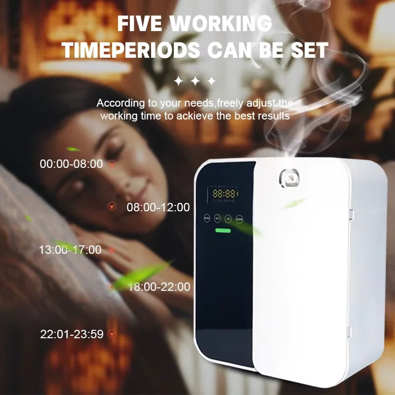 Wall Mounted Aroma Diffuser500ML Commercial Hotel Fragrance Machine Bar KTV Automatic Waterless Essential Oil Nebulizer Diffuser