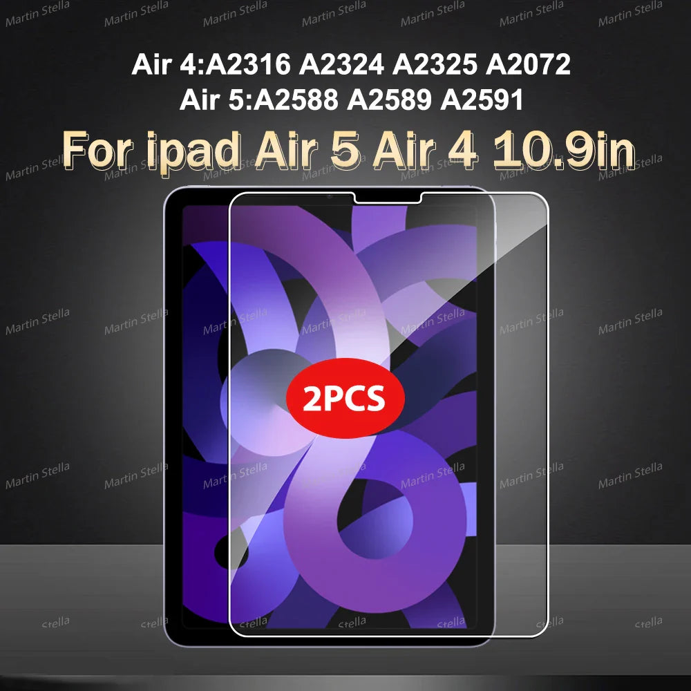 2Pcs Tempered Glass Screen Protector For ipad Pro Air 13 11 2024 M4 M2 Air 5 4 Pro 12.9 11 M3 2025 Film