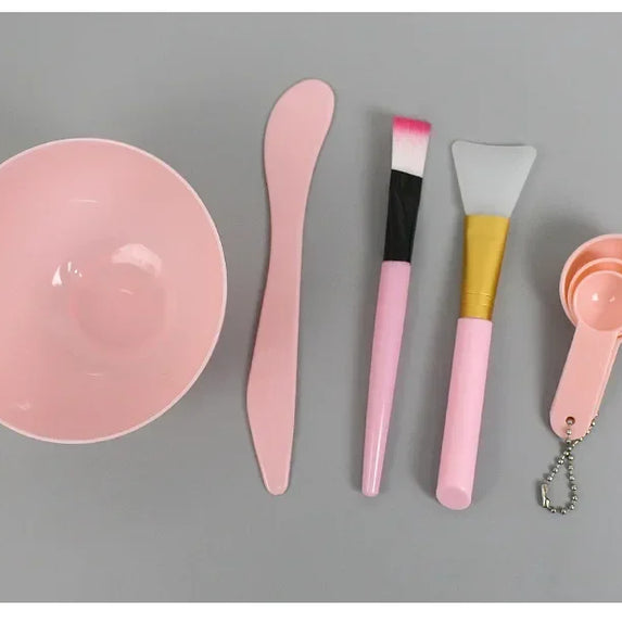 7pcs Facial Brush Mask Bowl Spoon Set Mask Brush Bar DIY Beauty Tools Mixing Tools Skin Care Makeup Supplies Woman Facial Tools