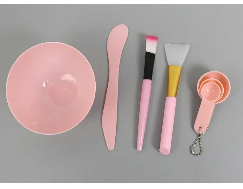 7pcs Facial Brush Mask Bowl Spoon Set Mask Brush Bar DIY Beauty Tools Mixing Tools Skin Care Makeup Supplies Woman Facial Tools