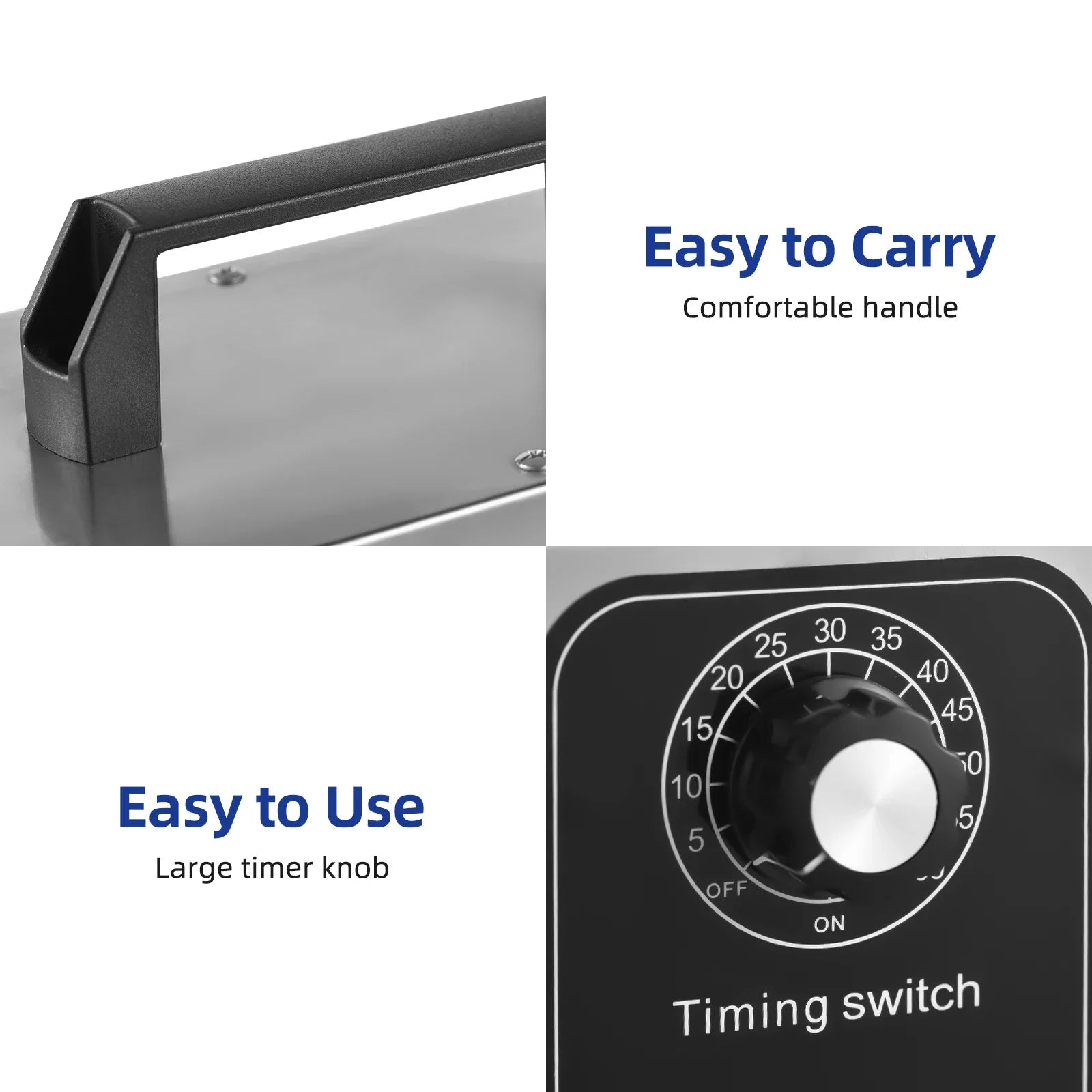 Portable Ozone Generator Stainless Steel Ozone Machine Odor Removal Ionizer Air Purifier Ozone for Home Car Pet 0-60min Timer