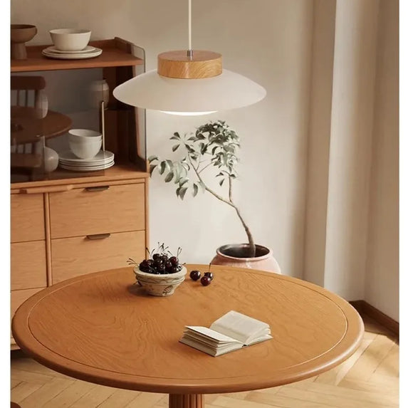 Cream Style Restaurant Pendant Light Wooden Style Dining Table Light Antique Dining Room Round Table Counter Pendant Light
